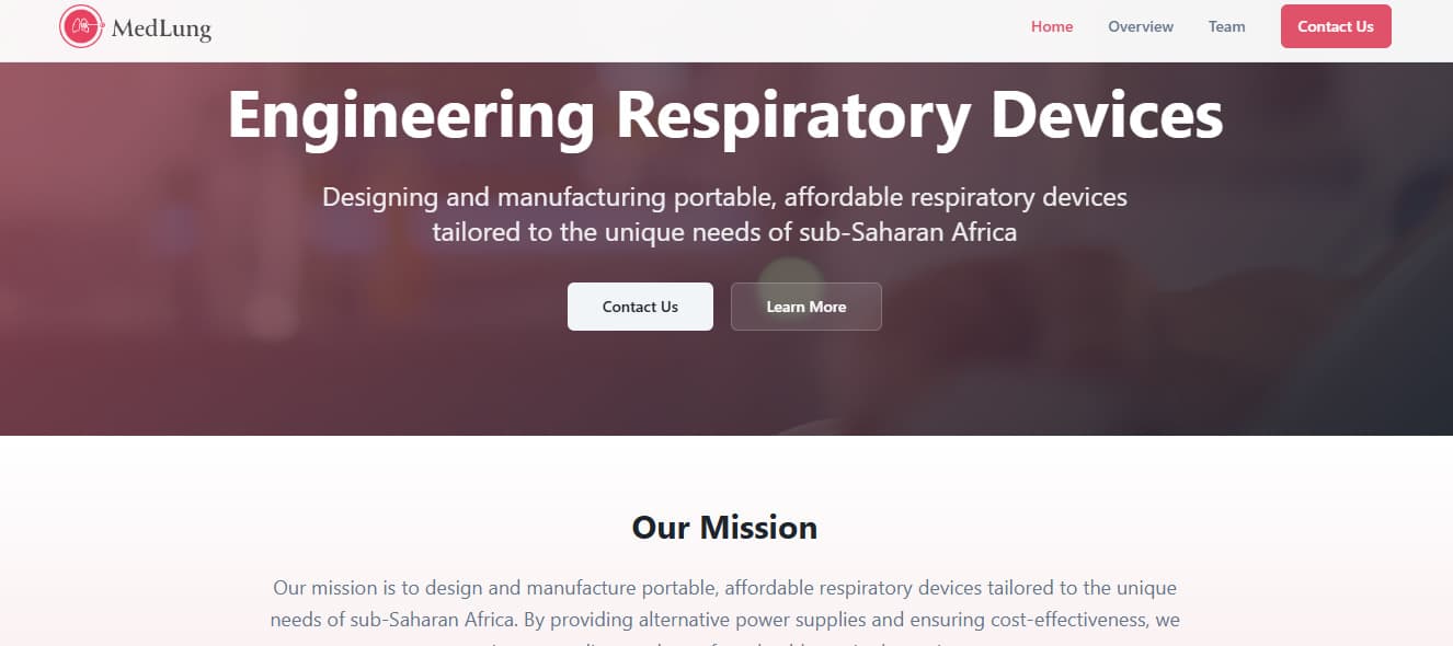 MedLung Website Development project gallery image 1
